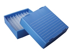 Heathrow Scientific™ True North™ Corrugated Polypropylene Freezer Box, 0.5 mL, 81-Place